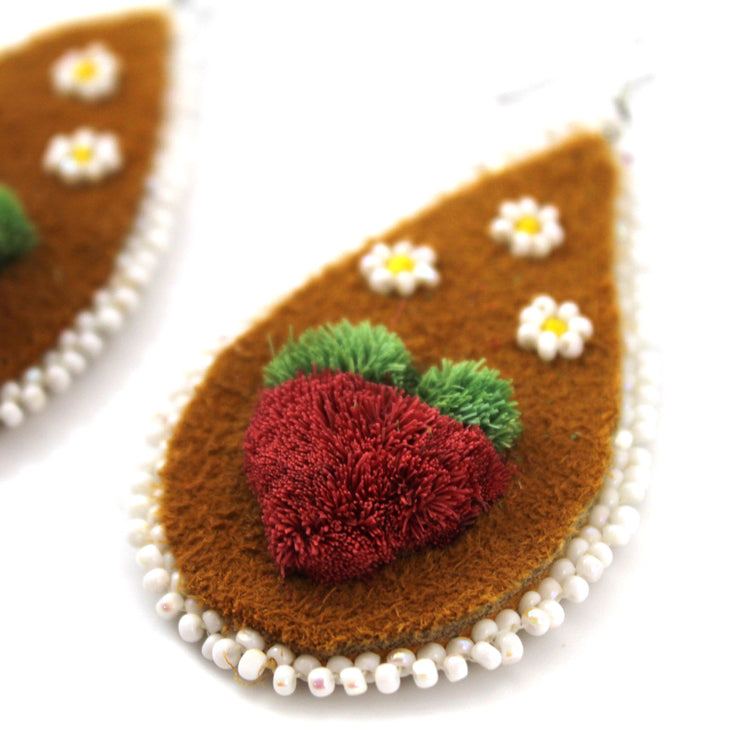 Roanne Gibbons Strawberry Tufted Earrings