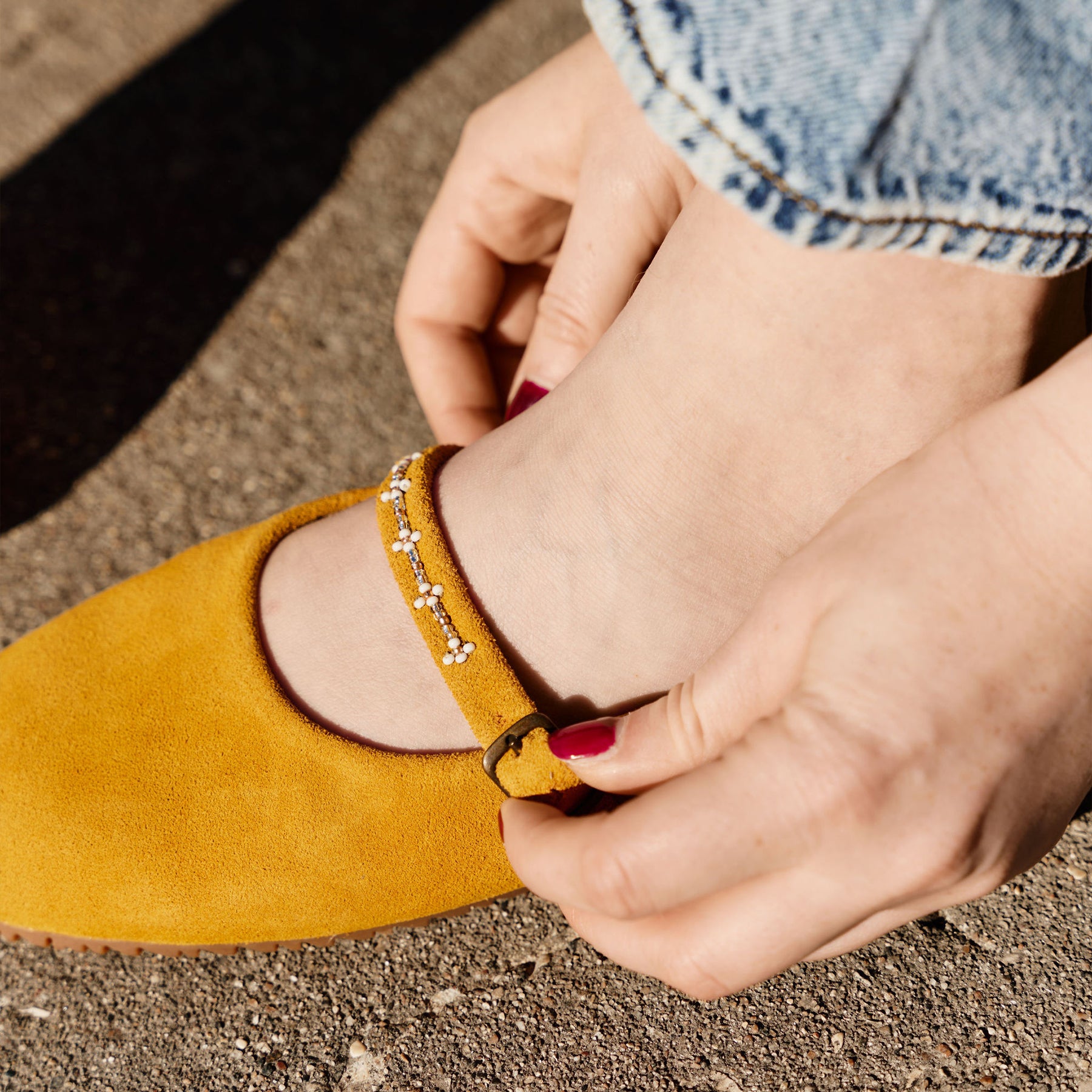 Meadow Mary Jane | Beadwork with Soft Suede Manitobah