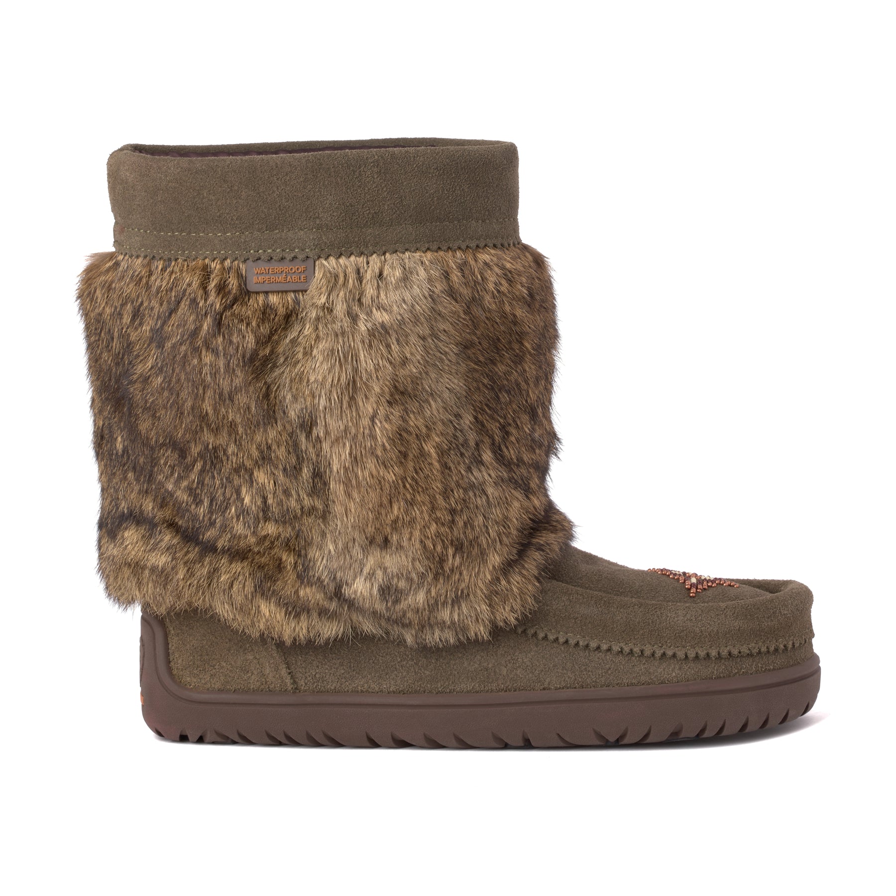 Manitobah Mukluks ダークオリーブ ムートンブーツ レディース Waterproof Half Mukluk Manitobah