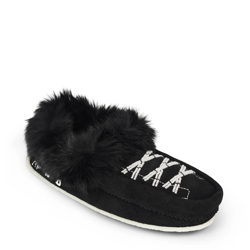 【美品】MANITOBAH MUKLUKSモカシン ラビットファー ビブラム Manitobah x Smudge The Blades Slipper Moc | Hockey-Inspired