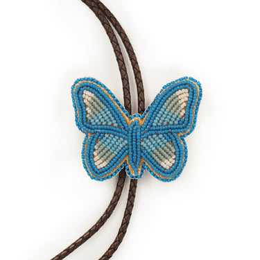 Cynthia Boehm Blue Butterfly Bolo Tie
