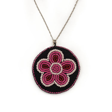 Cynthia Boehm Pink Flower Necklace