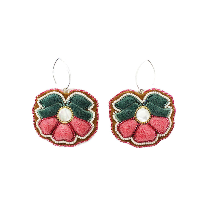 Carmen Miller Pink/Green Floral Earrings