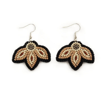 Jaime Lepine Mauve Drop Petal Earrings