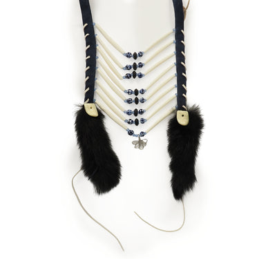 Tammy Loewen Blue Leather Necklace