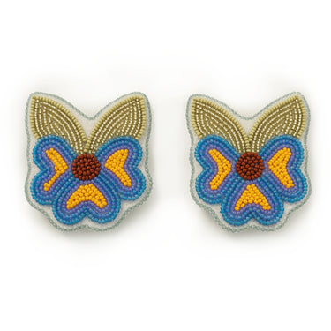 Tammy Loewen Blue Floral Earrings